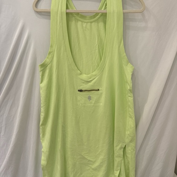 Free People Movement Hot Shot Mini tank dress NWOT XS sour citrus - Picture 2 of 5